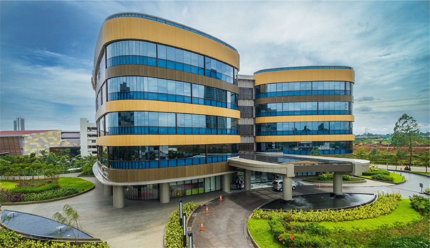 Kantor pusat atau fasilitas MyRepublic Indonesia — sebagai simbol korporasi yang berada di balik gebrakan teknologi ini.